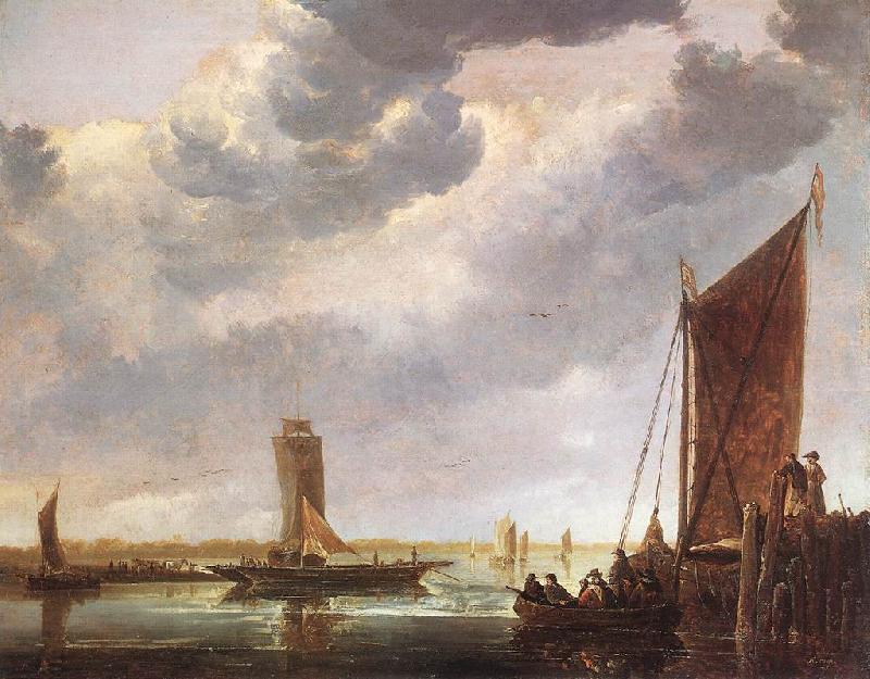 CUYP, Aelbert The Ferry Boat fg oil painting image